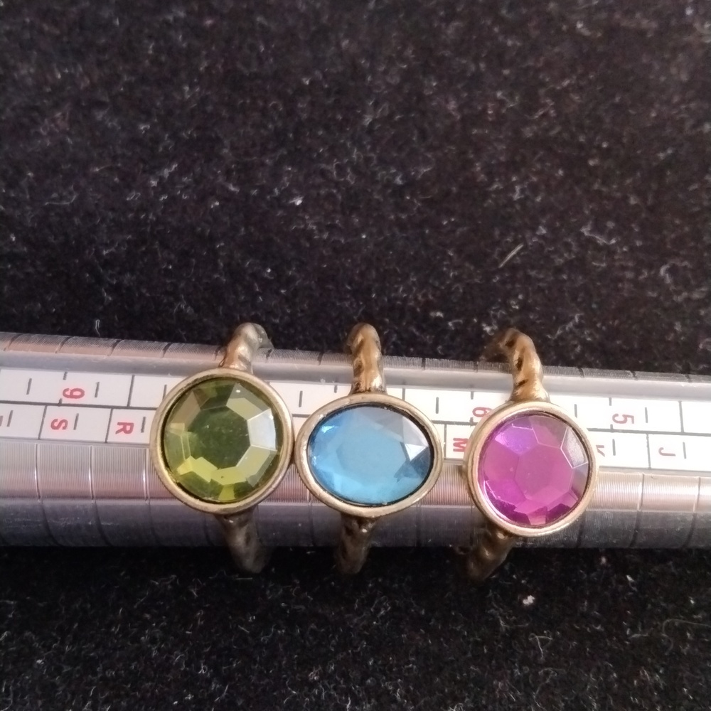 Set of 3 vintage Bohemian rings
